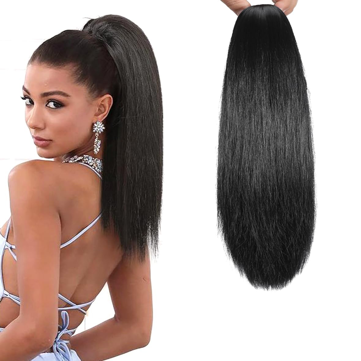 Claw Ponytail Extension Black  - Hair Claw Clip Set บทวิจารณ์และราคา