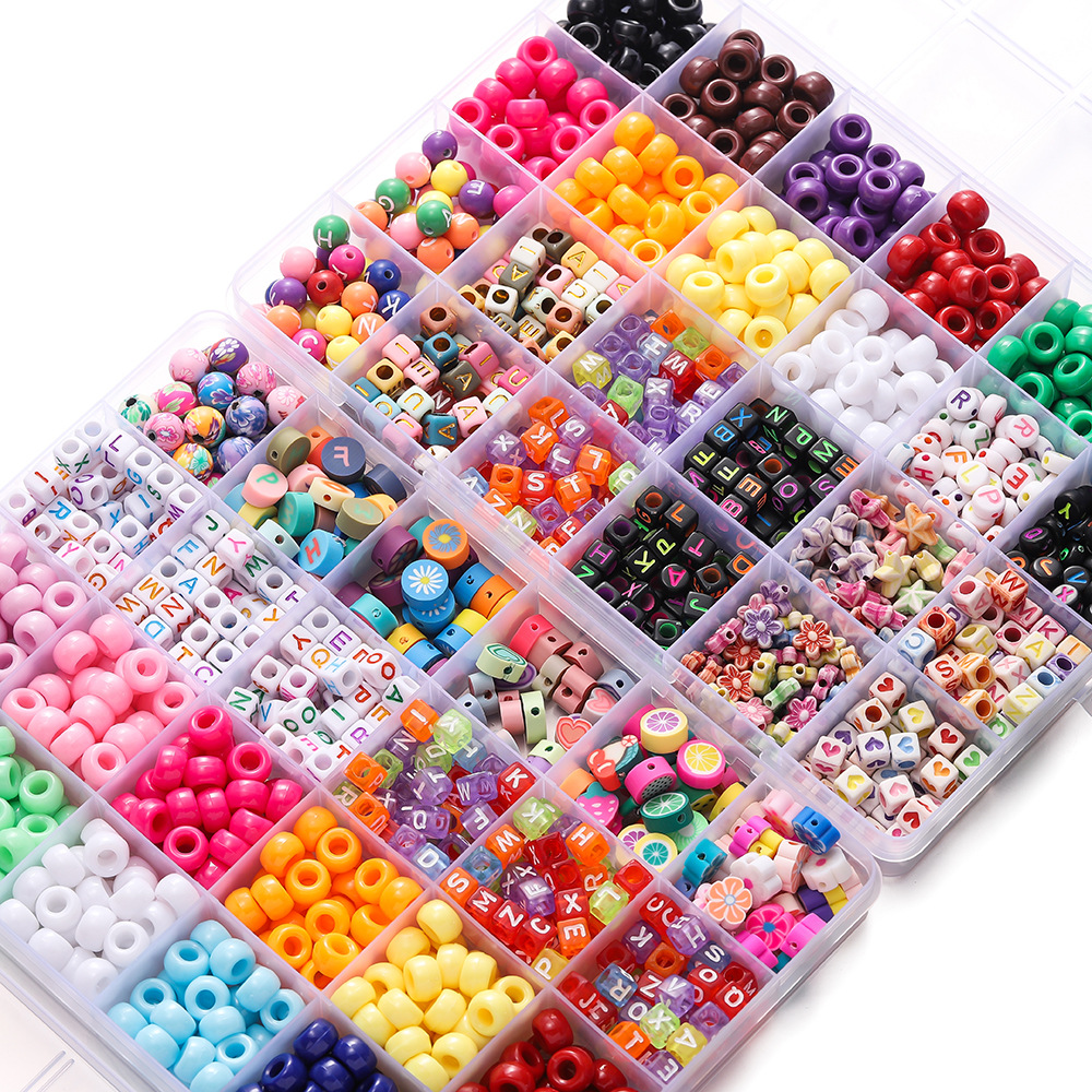 1 Box Colorful Acrylic Pony Be - Women Accessories Bracelet บทวิจารณ์และราคา