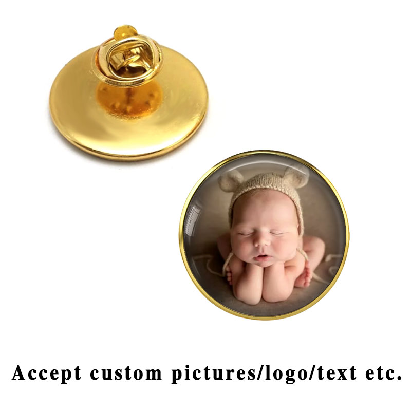 Personalized Photo Custom pict - Brooch Pin Gold บทวิจารณ์และราคา